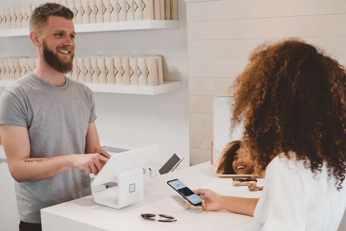 Retail checkout representing ecommerce properties